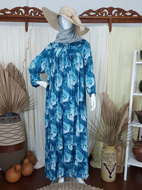 Gamis Collar Moon Abstrak Dress Tosca 1 7