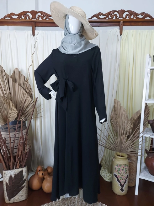 Gamis Kimono AirFlow Dress Black 1 black_1