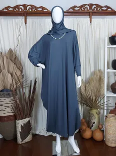 Gamis Kaftan Set Atom Dryfit Charcoal 1 charcoal_1