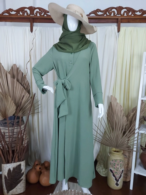 Gamis Kimono AirFlow Dress Green 1 green_1