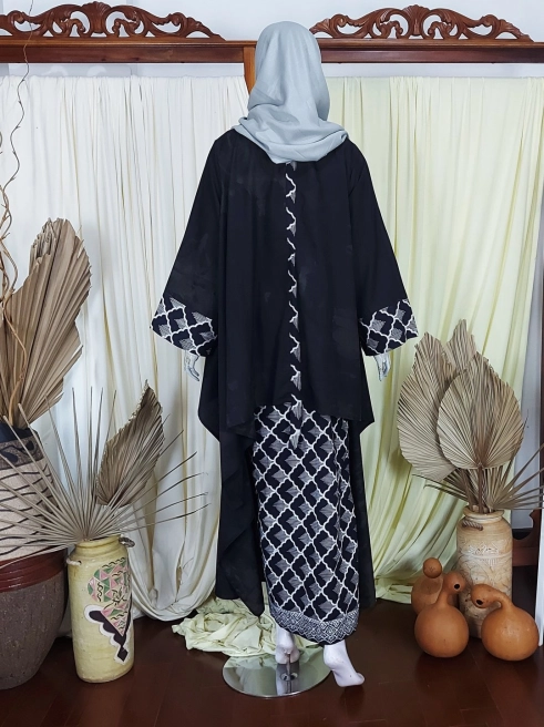 Outer Blouse Jumputan Set Hitam 3 jumputan_hitam_3