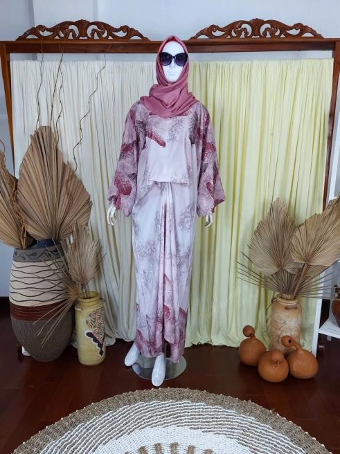 Gamis Kaftan Maxmara Pink 1 pink_1