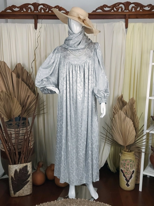 Gamis Jackquard Puff Silver 1 silver_1