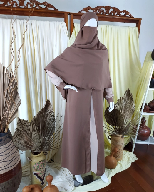 Niqab Niqab Dress Set Brown 2 web_niqab_007a