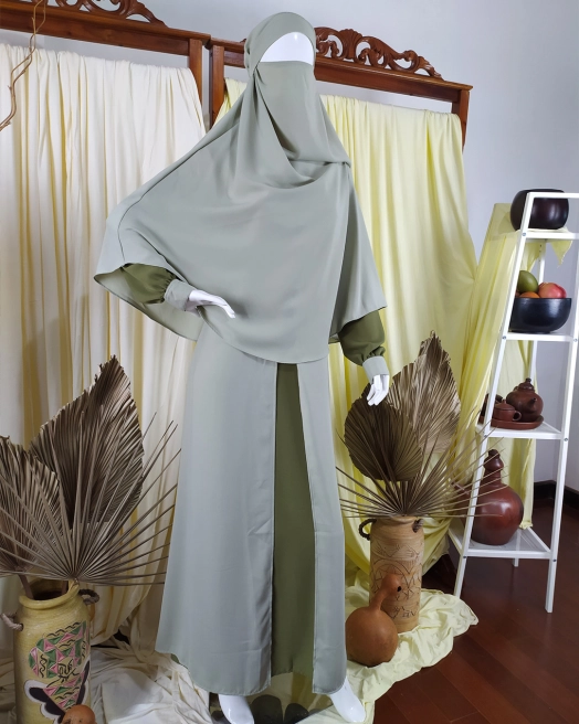 Niqab Niqab Dress Set Green 2 web_niqab_009a